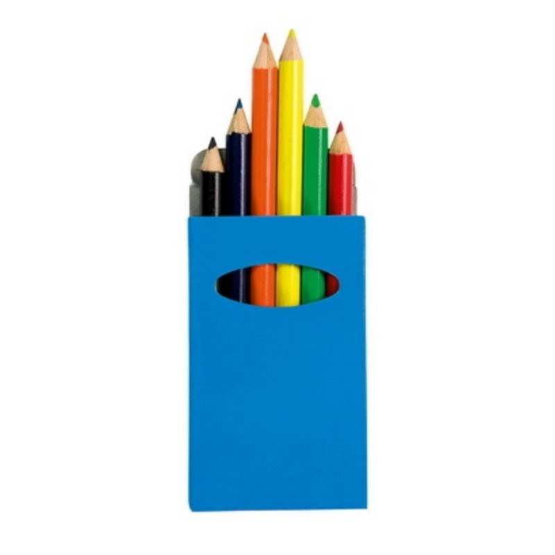 Colour Pencils - Set of 6 - Blue Box