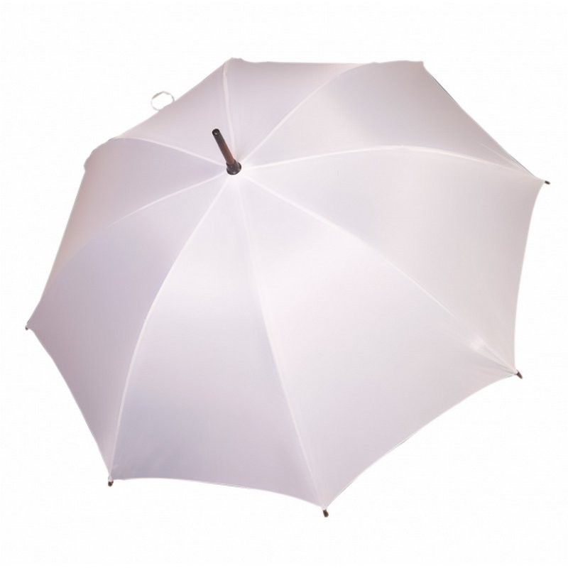 Umbrella - OXFORD - With Wooden Handle - WHITE