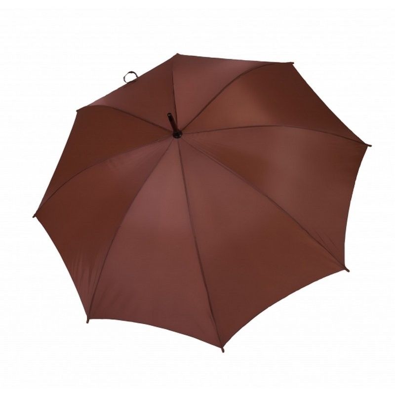 Umbrella - OXFORD - With Wooden Handle - BROWN